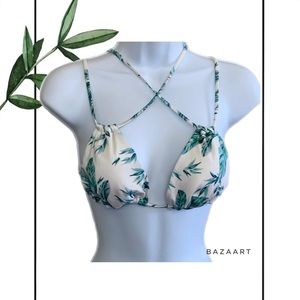 LA Hearts Pacsun Tropical Leaf Bikini Bra